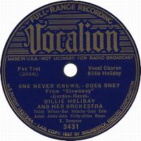 Cover Billie Holiday & Her Orchestra - One Never Knows, Does One?