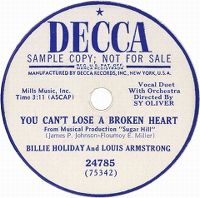 Cover Billie Holiday & Louis Armstrong - You Can't Lose A Broken Heart