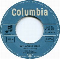 Cover Cliff Richard + The Shadows - Say You're Mine