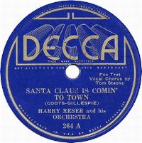 Cover Harry Reser And His Orchestra - Santa Claus Is Comin' To Town