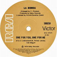 Cover La Bionda - One For You, One For Me