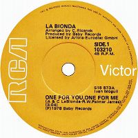 Cover La Bionda - One For You, One For Me