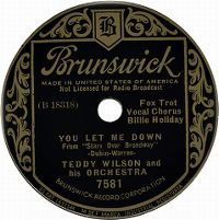 Cover Teddy Wilson & His Orchestra - You Let Me Down